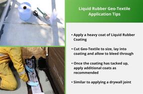 img 1 attached to Geo-Textile Liquid Rubber Sealant - Seam and Joint Repair for Leaks, Restoration, and Easy Application - 4 Inch x 50 Foot Roll