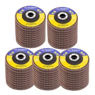 🔧 premium 50 pack 40 grit flap disc 4.5 inch (115mm) for fine grinding, aluminum oxide abrasive - bevel type 27, angle grinder flap disc logo