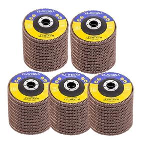 img 4 attached to 🔧 Premium 50 Pack 40 Grit Flap Disc 4.5 inch (115mm) for Fine Grinding, Aluminum Oxide Abrasive - Bevel Type 27, Angle Grinder Flap Disc
