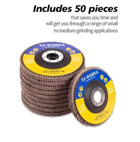 img 3 attached to 🔧 Premium 50 Pack 40 Grit Flap Disc 4.5 inch (115mm) for Fine Grinding, Aluminum Oxide Abrasive - Bevel Type 27, Angle Grinder Flap Disc