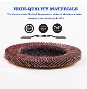 img 1 attached to 🔧 Premium 50 Pack 40 Grit Flap Disc 4.5 inch (115mm) for Fine Grinding, Aluminum Oxide Abrasive - Bevel Type 27, Angle Grinder Flap Disc