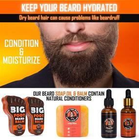 img 2 attached to 🍊 TAME THE WILD Beard Conditioner Kit - Detox, Hydrate & Revitalize Your Facial Hair - Gift Set with Orange Walnut Beard Soap - Two Deluxe Beard Oils - Two Big Foot Beard Balms in Sandalwood & Citrus Scent