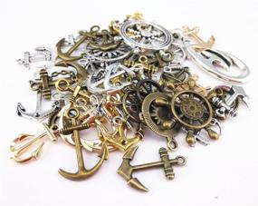 img 1 attached to ⚓️ Yueton 100-Gram Assorted DIY Antique Anchor Charms: Enhance Craft Making with Pendant Making Accessory (Anchor)