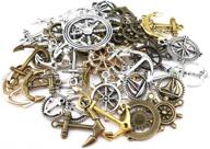 ⚓️ yueton 100-gram assorted diy antique anchor charms: enhance craft making with pendant making accessory (anchor) logo