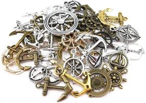 img 4 attached to ⚓️ Yueton 100-Gram Assorted DIY Antique Anchor Charms: Enhance Craft Making with Pendant Making Accessory (Anchor)