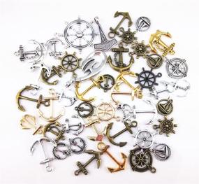 img 3 attached to ⚓️ Yueton 100-Gram Assorted DIY Antique Anchor Charms: Enhance Craft Making with Pendant Making Accessory (Anchor)