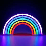 vibrant rainbow neon light sign for wall decor - xiyunte led neon sign for bedroom, living room, bar, party & more логотип