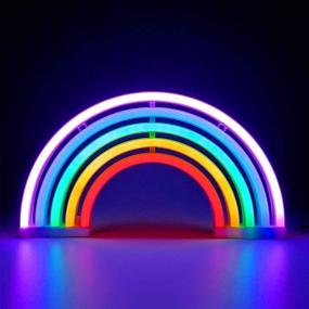 img 4 attached to Vibrant Rainbow Neon Light Sign for Wall Decor - XIYUNTE LED Neon Sign for Bedroom, Living Room, Bar, Party & More