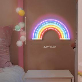 img 1 attached to Vibrant Rainbow Neon Light Sign for Wall Decor - XIYUNTE LED Neon Sign for Bedroom, Living Room, Bar, Party & More