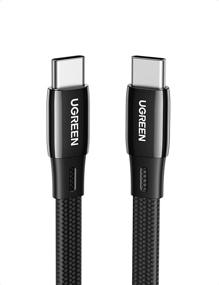 img 4 attached to UGREEN USB C to USB C Cable - Premium Zinc Alloy, 60W PD Fast Charging, Nylon Braided Cord for Samsung Galaxy Note 20/10/9, S20/S10, Pixel 4/3 XL, MacBook Pro/Air, iPad Pro, Nintendo Switch - 6FT