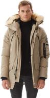 🧥 molemsx men's warm winter duck down jacket parka puffer coat with hood and faux-fur trim range xs-3xl logo