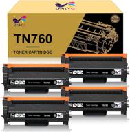 4-pack onlyu compatible toner cartridge replacement for brother tn760 tn-760 🖨️ tn730 - optimized for hl-l2350dw hl-l2395dw hl-l2390dw hl-l2370dw mfc-l2750dw mfc-l2710dw dcp-l2550dw (black) logo