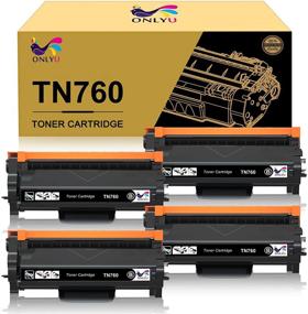 img 4 attached to 4-Pack ONLYU Compatible Toner Cartridge Replacement for Brother TN760 TN-760 🖨️ TN730 - Optimized for HL-L2350DW HL-L2395DW HL-L2390DW HL-L2370DW MFC-L2750DW MFC-L2710DW DCP-L2550DW (Black)