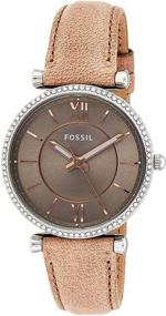 img 4 attached to Fossil Women's Carlie Stainless Leather Watch: A Timeless Blend of Function and Elegance