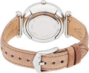img 3 attached to Fossil Women's Carlie Stainless Leather Watch: A Timeless Blend of Function and Elegance