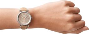 img 1 attached to Fossil Women's Carlie Stainless Leather Watch: A Timeless Blend of Function and Elegance