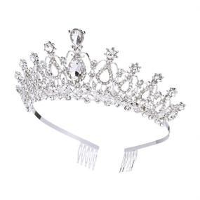 img 3 attached to 👑 Style-5 Makone Crystal Crown and Tiara with Comb - Birthday, Christmas, Halloween, Party, Valentine's Day, Wedding Gift for Girls or Women