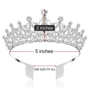 img 1 attached to 👑 Style-5 Makone Crystal Crown and Tiara with Comb - Birthday, Christmas, Halloween, Party, Valentine's Day, Wedding Gift for Girls or Women