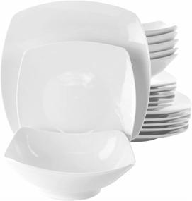 img 4 attached to Elama White Porcelain Dinnerware Newman