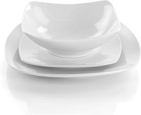 img 3 attached to Elama White Porcelain Dinnerware Newman