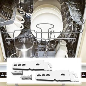 img 1 attached to 🔧 Dishwasher Mounting Bracket Whirlpool Kit 2 Pack + 2 Mounting Screws - Undercounter Dishwasher Brackets Compatible with Whirlpool, Kenmore, Kitchenaid, Maytag, Amana: Easy Installation and Secure Mounting Solution