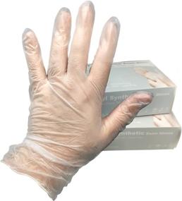 img 4 attached to Vinyl Gloves Disposable Plastic Synthetic Cleaning Supplies