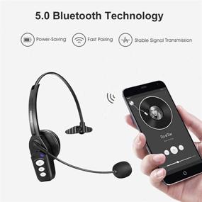 img 3 attached to 🎧 Pro Беспроводные Bluetooth наушники V5.0 с 16 часами разговора, шумоподавляющим микрофоном для мобильных телефонов iPhone, водителей-грузчиков, инженеров, деловых людей, домашнего офиса - JBT800