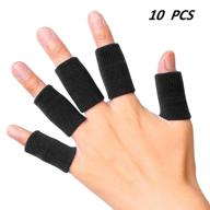 🖐️ elastic finger sleeves for sports support & thumb brace, arthritis protector breathable cover for trigger finger, cracking, arthritis & callus relief логотип