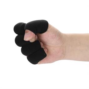 img 3 attached to 🖐️ Elastic Finger Sleeves for Sports Support & Thumb Brace, Arthritis Protector Breathable Cover for Trigger Finger, Cracking, Arthritis & Callus Relief