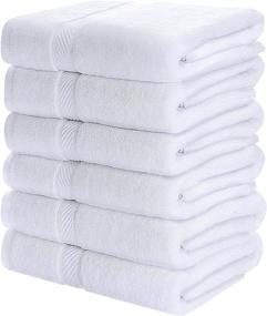 img 4 attached to 🏖️ Utopia Towels - Pack of 6 Medium Cotton Towels, White, 24x48 Inches: Ideal for Pool, Spa, and Gym - Lightweight, Absorbent, and Quick Drying