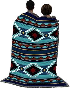 img 2 attached to 🏕️ Balpinar - Authentic Southwest Native American Inspired Tribal Camp Blanket - 100% Cotton Woven Throw (72x54) - Made in The USA
