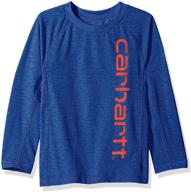 🧥 blaze orange little force boys' carhartt clothing - tops, tees & shirts logo