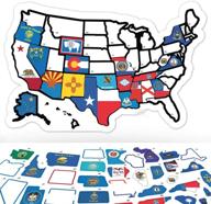 11x17 rv state sticker travel map: usa states visited decal | non magnet road trip window stickers for trailers - exterior/interior motorhome wall decals | top supplies & accessories logo