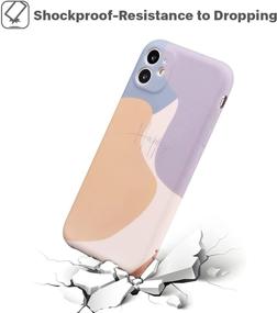 img 3 attached to 📱 EYZUTAK Morandi Color Case for iPhone 11 6.1 - Soft TPU Silicone Case, Ultra-Thin Cover with Irregular Lines, Full Body Protection and Camera Cover - Happy