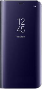 img 4 attached to 📱 Samsung Galaxy S8+ Clear View Standing Cover Flip Case with Kickstand - Orchid Grey