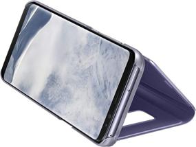 img 1 attached to 📱 Samsung Galaxy S8+ Clear View Standing Cover Flip Case with Kickstand - Orchid Grey