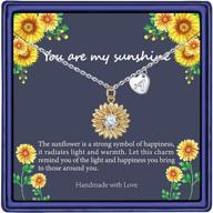 🌻 sunflower necklace for girls, iefil sunshine jewelry - enhancing seo logo