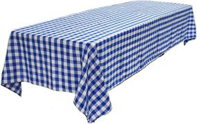 img 1 attached to Pack Plastic White Checkered Tablecloths