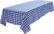pack plastic white checkered tablecloths logo