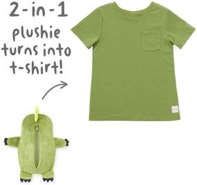 img 2 attached to 🦖 Cubcoats Dayo The Dinosaur: Transforming Tee Shirt with Mini Plushie - A Fun and Interactive Kids' Wearable Toy