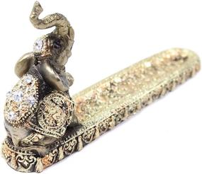 img 2 attached to 🐘 Gold Thai Elephant Buddha Wraps Incense Burner Holder: No Sales Tax! Perfect Feng Shui Gift (G16555) Lucky Figurine Home Decor Idea