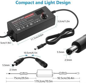 img 2 attached to 🔌 SHNITPWR AC к DC адаптер 3V-24V 2A 48W с переключающимся блоком питания с 14 советами и конвертером полярности - регулируемое напряжение, диапазон ампер 1A-2A