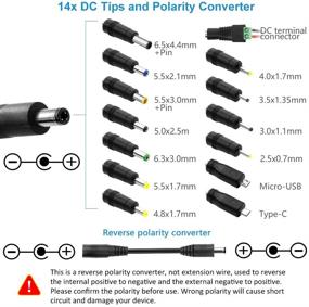 img 1 attached to 🔌 SHNITPWR AC к DC адаптер 3V-24V 2A 48W с переключающимся блоком питания с 14 советами и конвертером полярности - регулируемое напряжение, диапазон ампер 1A-2A