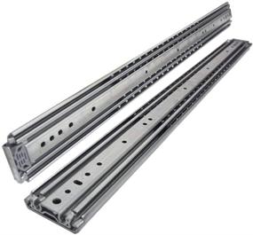img 4 attached to 🗄️ VADANIA 32 Inch Industrial Heavy Duty Drawer Slides, VA2576, Full Extension, Ball Bearing, 3-Fold, 3" Widening, Side Mount, 1-Pair