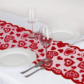 img 1 attached to 💕 Enhance Your Valentine's Day Décor with the Mosoan Table Runner