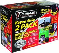 🔒 secure your wheels with trimax tcl265 small deluxe keyed alike wheel chock lock - pack of 2 logo