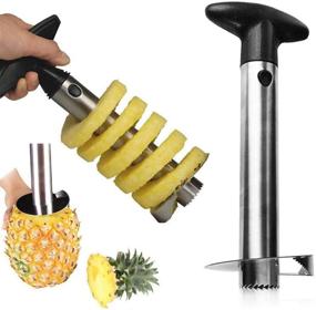 img 2 attached to 2-Pack Stainless Steel Pineapple Corer Peelers – Efficient Tools to Remove, Slice, and Cut Pineapples