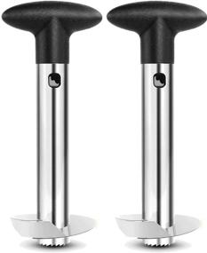 img 4 attached to 2-Pack Stainless Steel Pineapple Corer Peelers – Efficient Tools to Remove, Slice, and Cut Pineapples