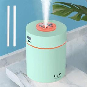 img 4 attached to PAIKIUU Bedroom Humidifier, Mini Cool Mist Portable 240ml Humidifier for Home, Small Room, Office, Travel, Car, Plants – Super Quiet, Auto Shut-off (Green)