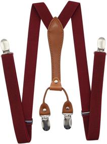 img 3 attached to 🎩 JAIFEI Wedding Elastic Suspenders with Bowtie